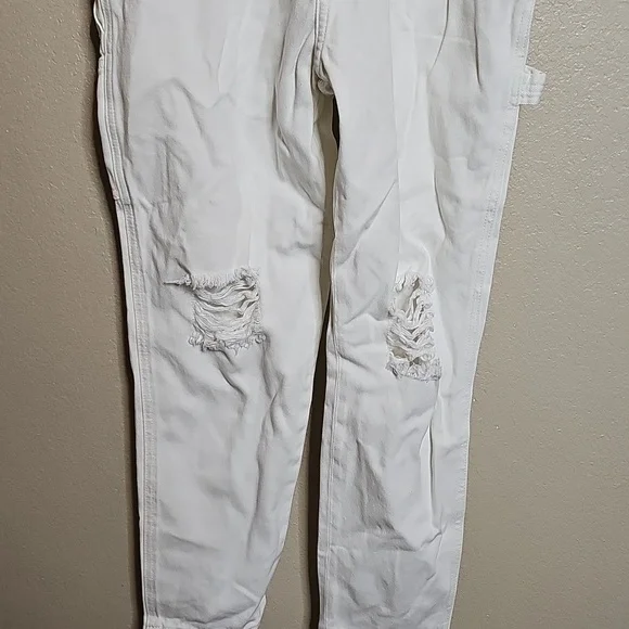 NWT Sandrine Rose Small Women's White Denim Overalls - Picture 4 of 10